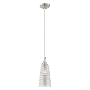 Art Glass - 1 Light Mini Pendant in Coastal Style - 5.5 Inches wide by 13.5 Inches high - 831700