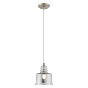 Art Glass - 1 Light Mini Pendant in Coastal Style - 6.75 Inches wide by 9.5 Inches high - 735734