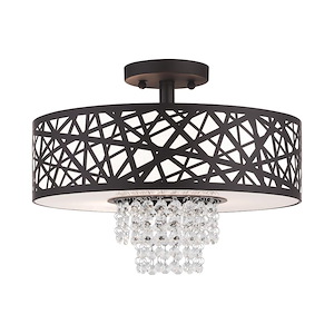 Allendale - 3 Light Semi-Flush Mount in Contemporary Style - 14.88 Inches wide by 11 Inches high - 614582