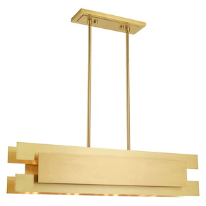 Varick - 4 Light Linear Chandelier in Contemporary Style - 7 Inches wide by 16.5 Inches high - 831881