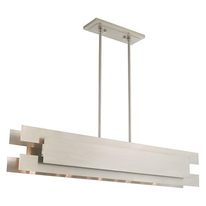 Varick - 5 Light Linear Chandelier in Contemporary Style - 7 Inches wide by 16.5 Inches high - 831880