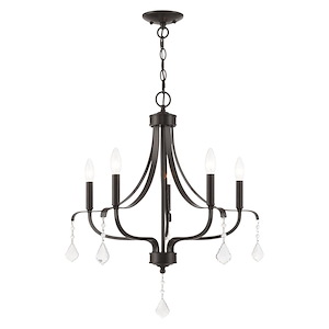 Laurel - 5 Light Chandelier in New Traditional Style - 24 Inches wide by 26.5 Inches high - 522778