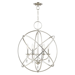 Aria - 5 Light Chandelier in Glam Style - 23.5 Inches wide by 26.5 Inches high - 540008