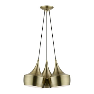 Waldorf - 3 Light Cluster Pendant In Mid Century Modern Style-18.5 Inches Tall and 20.5 Inches Wide - 1094692