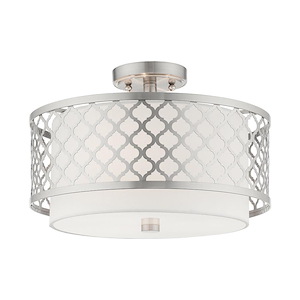 Arabesque - 3 Light Semi-Flush Mount in Glam Style - 15.25 Inches wide by 10.75 Inches high - 614554