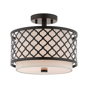 Arabesque - 2 Light Semi-Flush Mount in Glam Style - 11.88 Inches wide by 10 Inches high - 614555