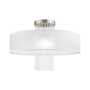 Alexis - 1 Light Flush Mount in Contemporary Style - 20 Inches wide by 14.5 Inches high - 1219622