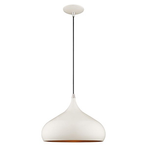 Metal Shade - 1 Light Mini Pendant in Coastal Style - 13.75 Inches wide by 15 Inches high - 831810