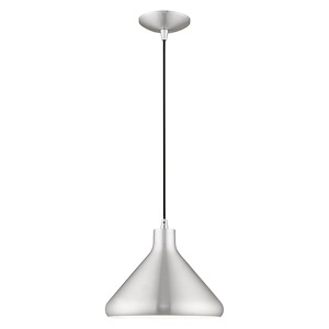 Metal Shade - 1 Light Mini Pendant in Coastal Style - 10.5 Inches wide by 14 Inches high - 831807