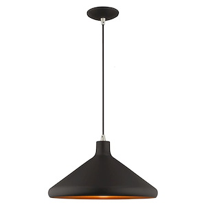Metal Shade - 1 Light Mini Pendant in Coastal Style - 15.25 Inches wide by 14 Inches high - 831814