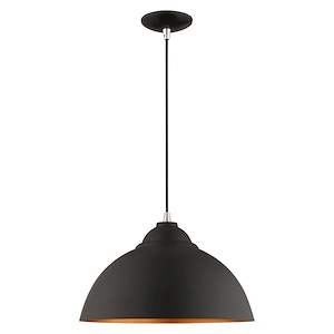 Metal Shade - 1 Light Mini Pendant in Coastal Style - 15.5 Inches wide by 15 Inches high - 831815