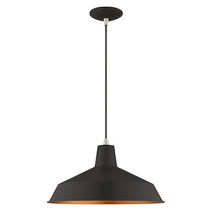 Metal Shade - 1 Light Mini Pendant in Coastal Style - 16 Inches wide by 14 Inches high - 831817