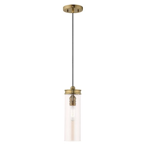 Art Glass - 1 Light Mini Pendant in Coastal Style - 5.13 Inches wide by 15 Inches high - 831704