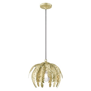 Acanthus - 1 Light Mini Pendant in Coastal Style - 12.63 Inches wide by 12.25 Inches high - 831668