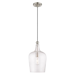 Art Glass - 1 Light Mini Pendant in Coastal Style - 9.25 Inches wide by 18.5 Inches high - 831709