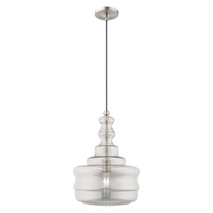 Art Glass - 1 Light Mini Pendant in Coastal Style - 12.63 Inches wide by 19.25 Inches high - 831699