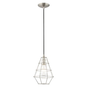 Paxten - 1 Light Mini Pendant in Contemporary Style - 7.75 Inches wide by 15 Inches high - 831779