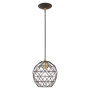 Paxten - One Light Mini Pendant in Industrial Style - 8 Inches wide by 13 Inches high - 831780