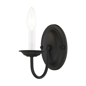 Home Basics - 1 Light Wall Sconce in Farmhouse Style - 4.25 Inches wide by 7 Inches high - 189879