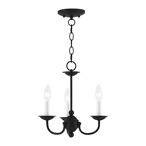 Home Basics - 3 Light Mini Chandelier in Farmhouse Style - 14 Inches wide by 14 Inches high - 189877