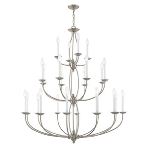 Home Basics - 24 Light Chandelier in Farmhouse Style - 42 Inches wide by 50 Inches high - 189862