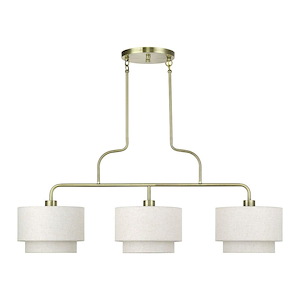 Manorwood - 3 Light Extra Large Linear Chandelier-30 Inch Tall and 12 Inch Wide - 1391680