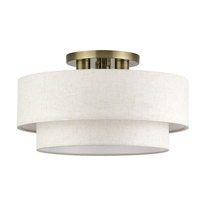 Manorwood - 3 Light Large Semi-Flush Mount-10.25 Inch Tall and 18 Inch Wide - 1391682