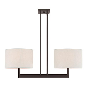 Hayworth - 2 Light Linear Chandelier in Contemporary Style - 11 Inches wide by 22 Inches high - 614634