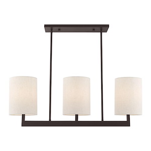 Hayworth - 3 Light Linear Chandelier in Contemporary Style - 7.5 Inches wide by 22 Inches high - 614633