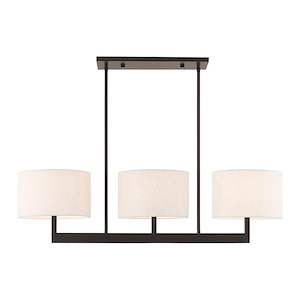 Hayworth - 3 Light Linear Chandelier in Contemporary Style - 11 Inches wide by 22 Inches high - 614632