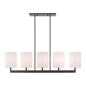 Hayworth - 5 Light Linear Chandelier in Contemporary Style - 7.5 Inches wide by 22 Inches high - 614631