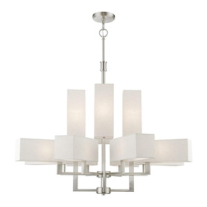 Rubix - 12 Light Extra Large Foyer Chandelier In Contemporary Style-41 Inches Tall and 44 Inches Wide - 614623
