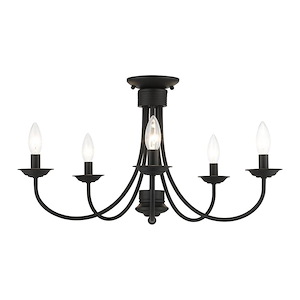 Estate - 5 Light Large Semi-Flush Mount In Style-13.25 Inches Tall and 24 Inches Wide - 1297028