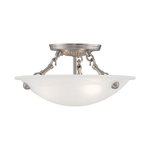Oasis - 3 Light Flush Mount in Contemporary Style - 12 Inches wide by 7 Inches high - 1029735