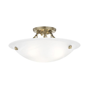Oasis - 3 Light Flush Mount in Contemporary Style - 16 Inches wide by 7 Inches high - 189948
