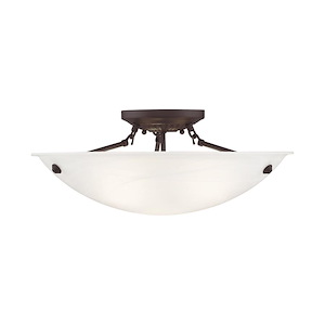 Oasis - 3 Light Flush Mount in Contemporary Style - 20 Inches wide by 8 Inches high - 189947