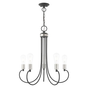 Bari - 5 Light Chandelier in New Traditional Style - 25 Inches wide by 25.5 Inches high - 939444