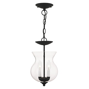 Heritage - 2 Light Convertible Mini Pendant in Farmhouse Style - 8.25 Inches wide by 14 Inches high - 415209