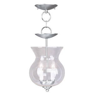 Home Basics - 2 Light Convertible Mini Pendant in Farmhouse Style - 8.25 Inches wide by 14 Inches high - 1219814