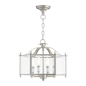 Livingston - 4 Light Convertible Pendant In Classical Style-13 Inches Tall and 15.5 Inches Wide - 443857