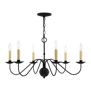 Heritage - 6 Light Chandelier in Farmhouse Style - 27.5 Inches wide by 14 Inches high - 189999