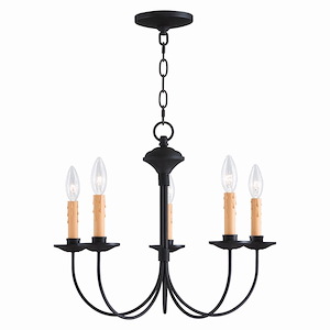 Heritage - 5 Light Chandelier in Farmhouse Style - 20 Inches wide by 17.5 Inches high - 189995