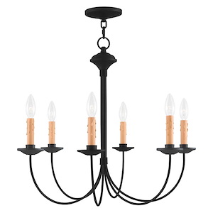 Heritage - 6 Light Chandelier in Farmhouse Style - 25.5 Inches wide by 22 Inches high - 189994