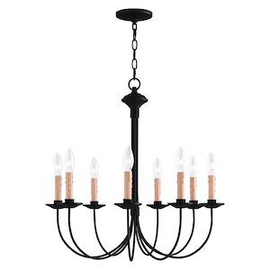 Heritage - 8 Light Chandelier in Farmhouse Style - 24 Inches wide by 24 Inches high - 189993