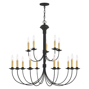 Heritage - 15 Light Chandelier in Farmhouse Style - 36 Inches wide by 33 Inches high - 374776