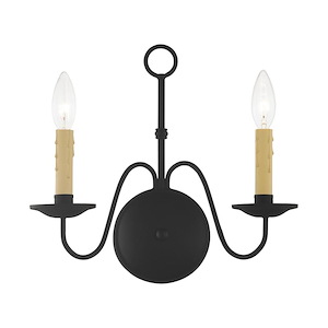 Heritage - 2 Light Wall Sconce in Farmhouse Style - 13 Inches wide by 12.25 Inches high - 374771
