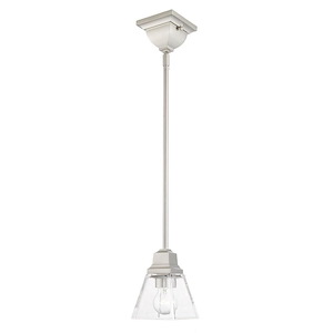 Mission - 1 Light Pendant in New Traditional Style - 5 Inches wide by 17.75 Inches high - 1219916