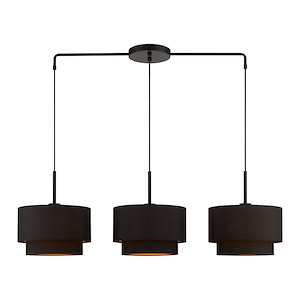 Sentosa - 3 Light Large Linear Chandelier In Mid-Century Modern Style-22.25 Inches Tall and 13 Inches Wide - 1296640