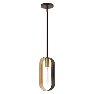Rave - 1 Light Pendant in Industrial Style - 5.13 Inches wide by 16 Inches high - 1012238