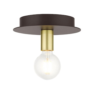 Hillview - 1 Light Flush Mount in Contemporary Style - 8 Inches wide by 3.75 Inches high - 1012097